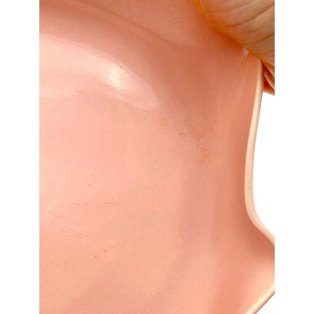 1950-1960’s California Pottery Pink Console Dish Biomorphic Shape